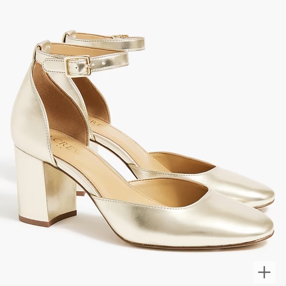 JCrew Factory Ankle Strap Block Heels - Picture 1 of 11